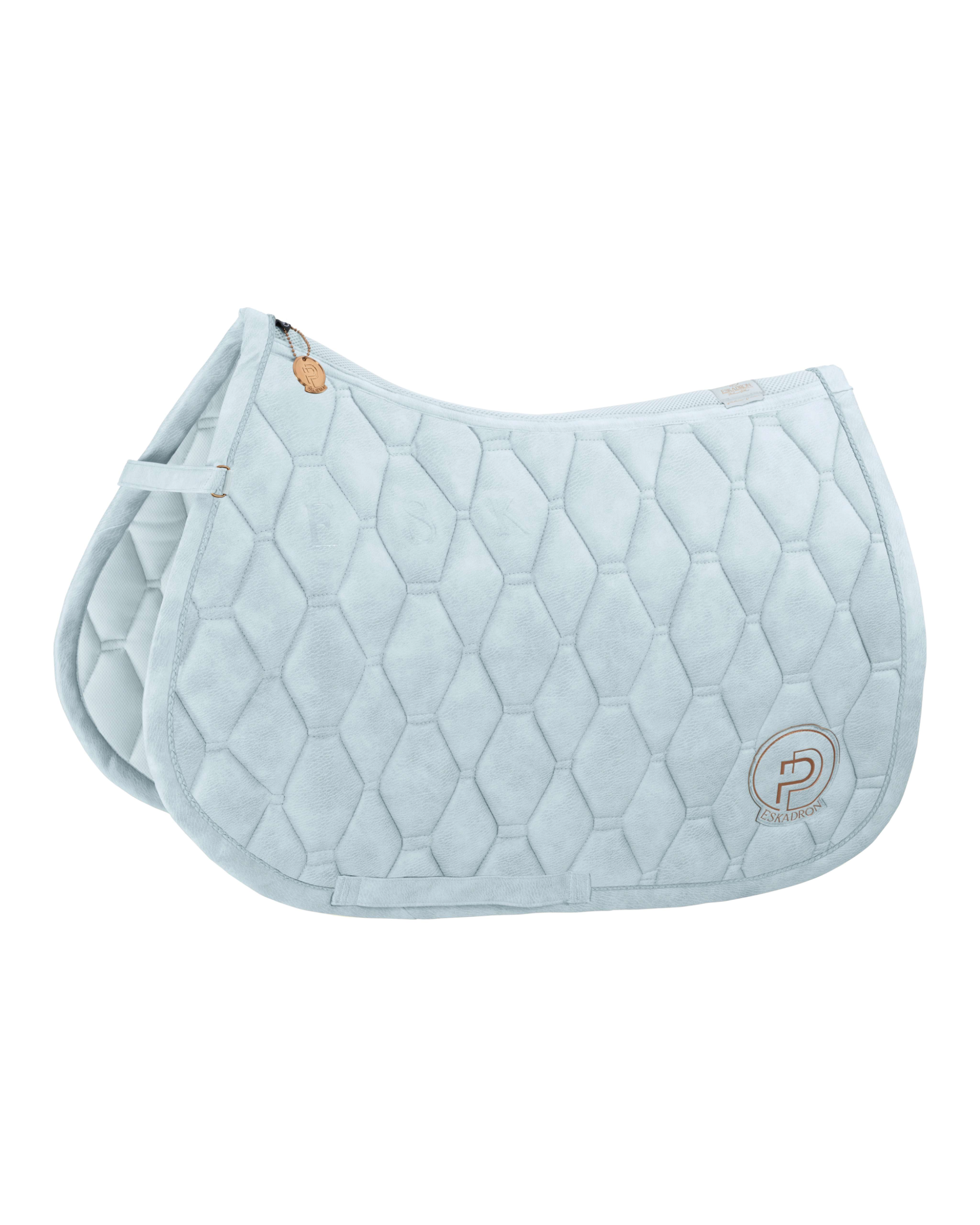 Eskadron Metallic Faux Leather Saddle Pad Platinum Summer 2023.