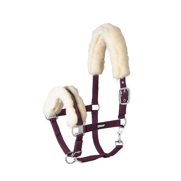 Eskadron Lambskin Pin Buckle Headcollar -Blackberry-Pony (P2)-