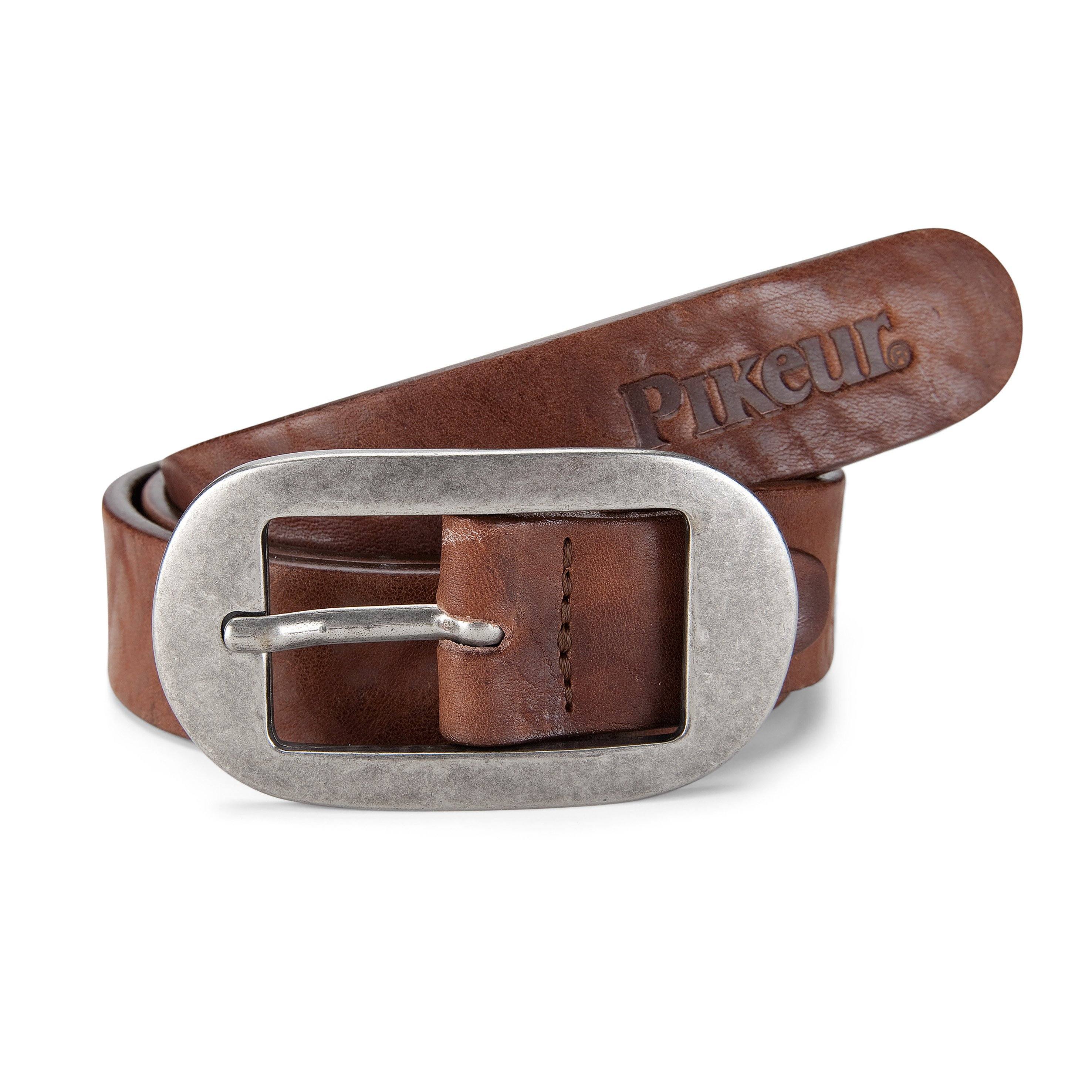 Pikeur Classic Leather Belt With Large Metal Buckle 1821.