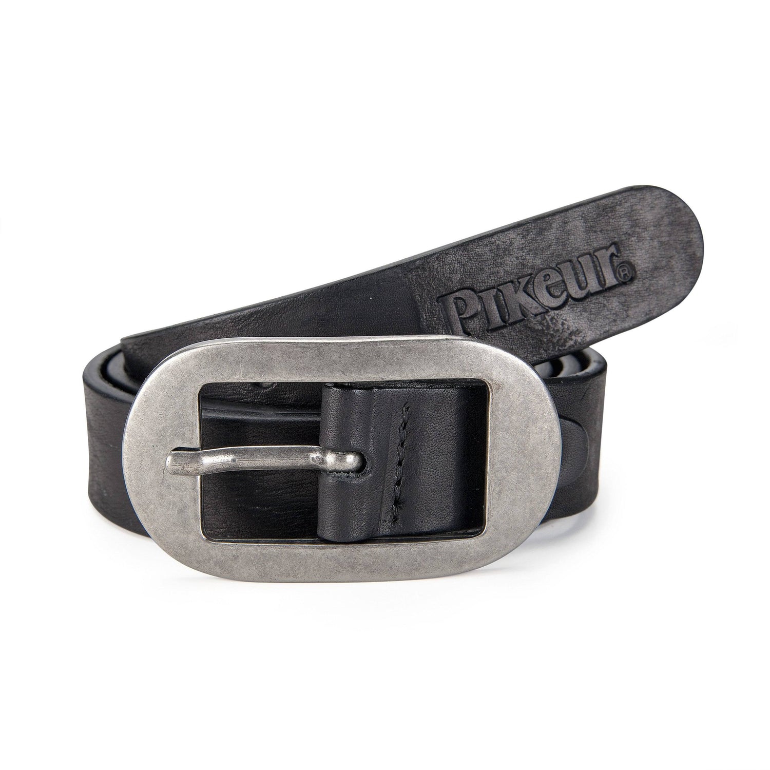 Pikeur Classic Leather Belt With Large Metal Buckle 1821.