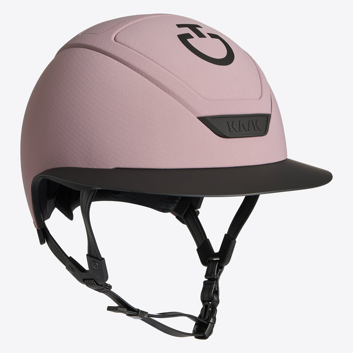 Cavalleria Toscana CT Wide Brim Riding Helmet with KASK branding, signature CT logo, wide sun-protective brim and adjustable chinstrap.