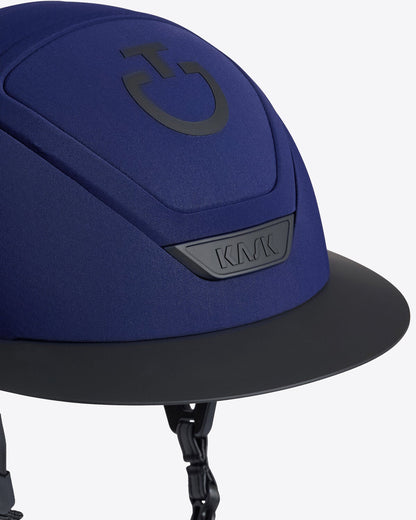 Close-up of the Cavalleria Toscana CT Wide Brim Riding Helmet, featuring a wide sun-protective brim, signature CT logo and KASK branding.