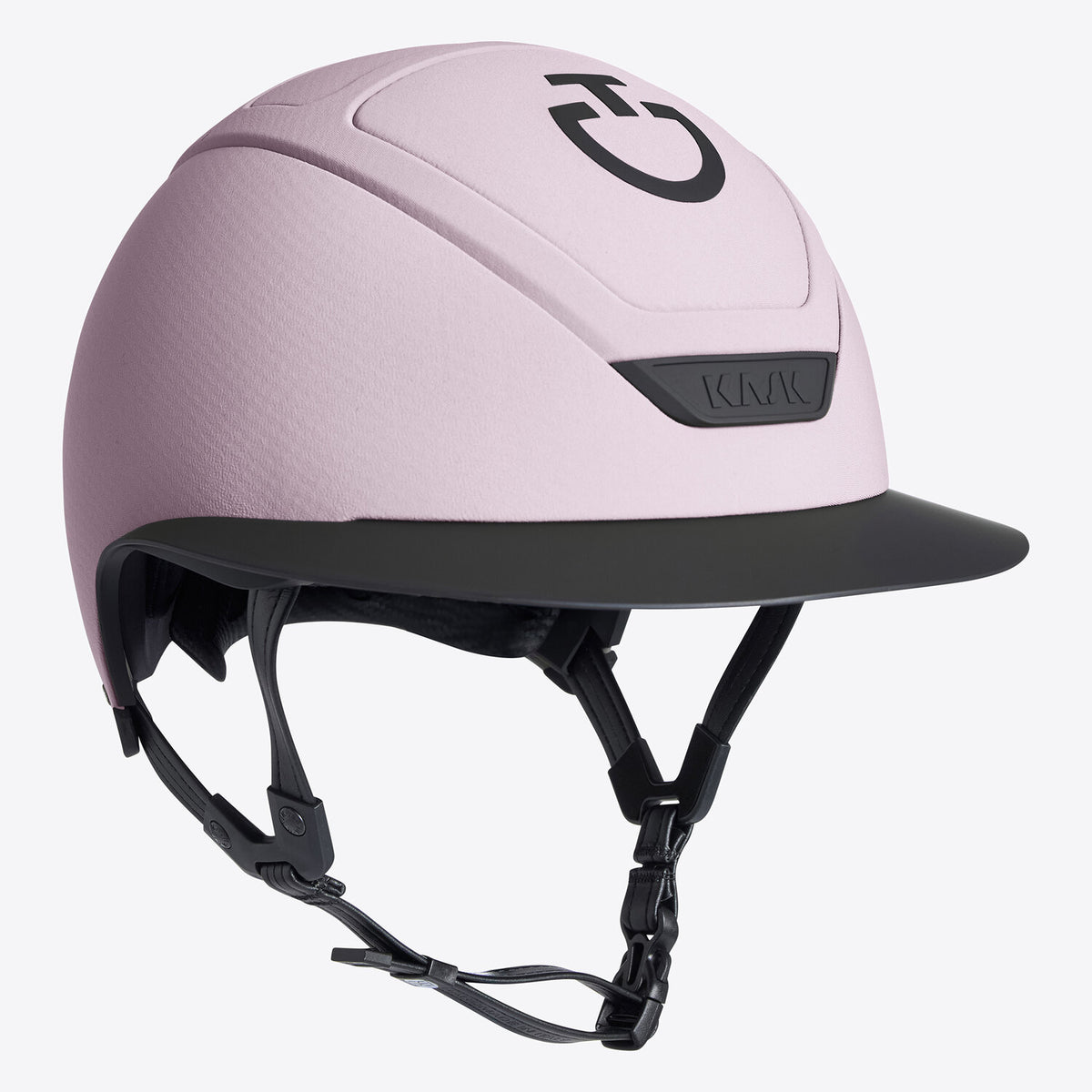 Cavalleria Toscana CT Wide Brim Riding Helmet with KASK branding, signature CT logo, wide sun-protective brim and adjustable chinstrap.