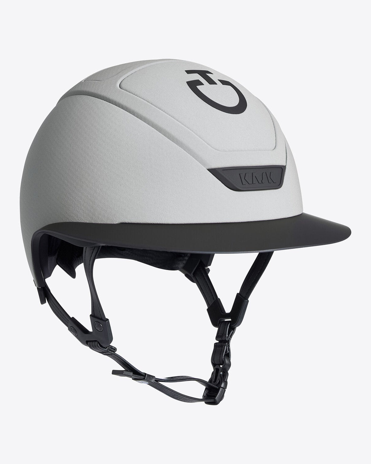 Cavalleria Toscana CT Wide Brim Riding Helmet with KASK branding, signature CT logo, wide sun-protective brim and adjustable chinstrap.