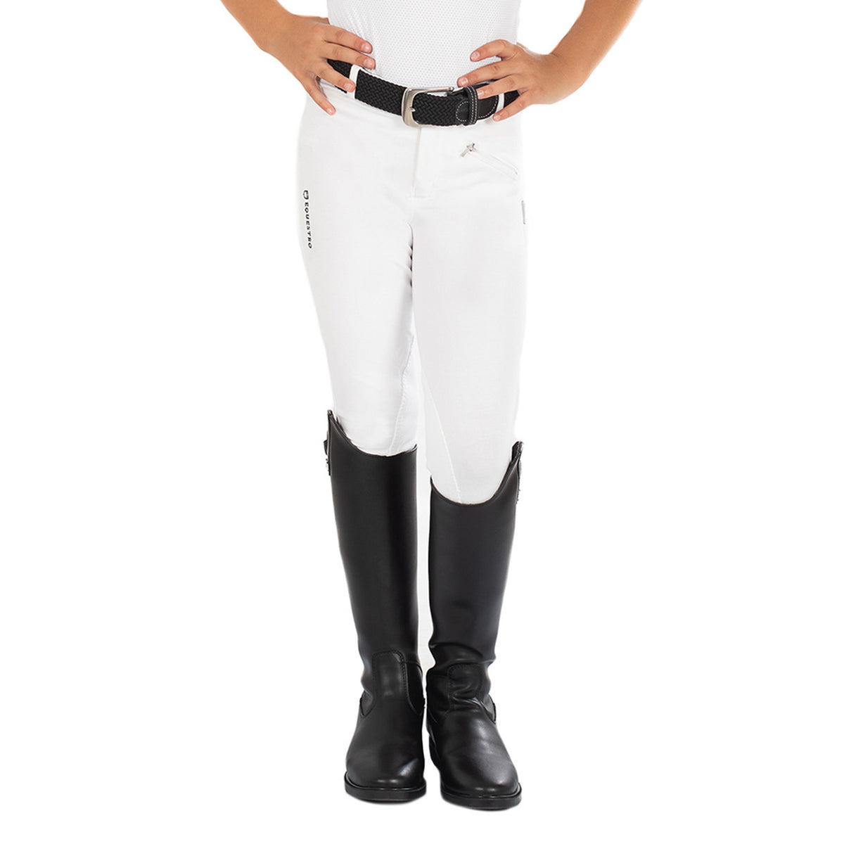 Equestro Junior Kasumi Breeches In Stretch Material