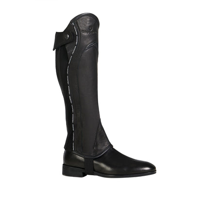 Unisex leather gaiters with contrasting profile