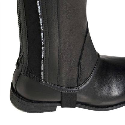 Unisex leather gaiters with contrasting profile