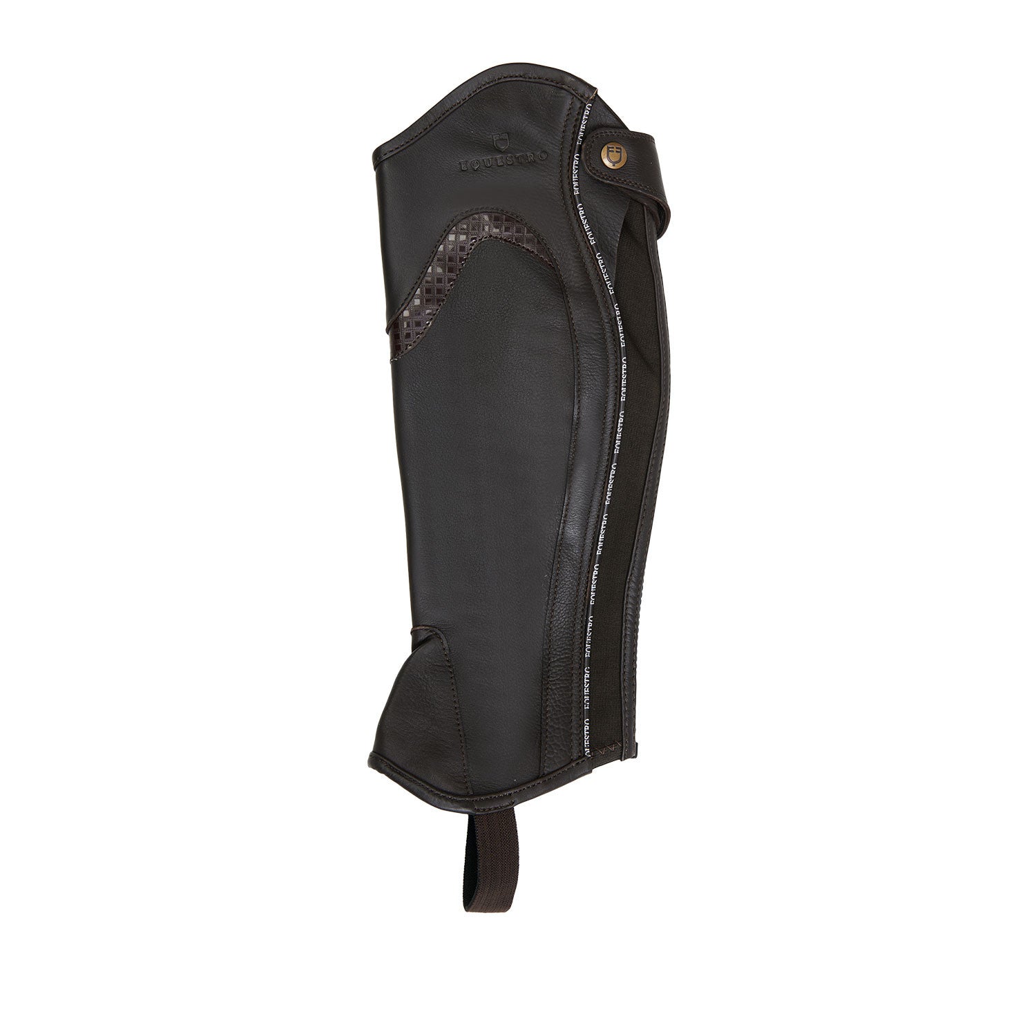 Unisex leather gaiters with contrasting profile.