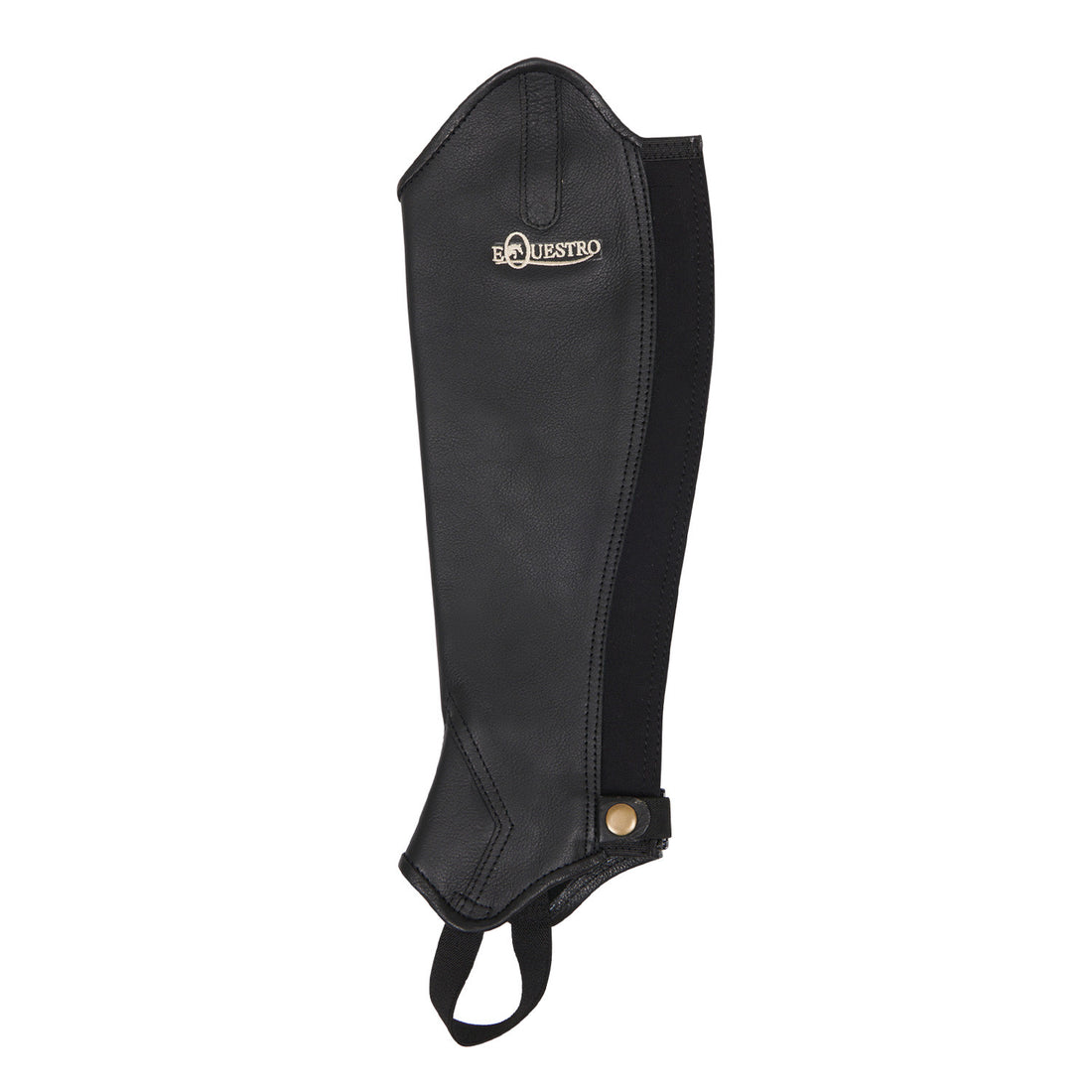 Unisex soft leather gaiters with rear zip.