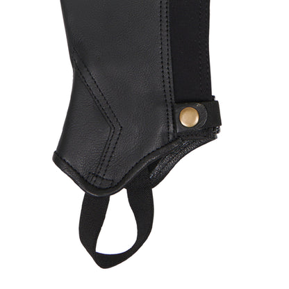 Unisex soft leather gaiters with rear zip
