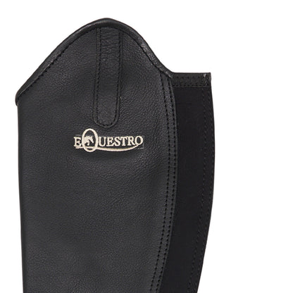 Unisex soft leather gaiters with rear zip