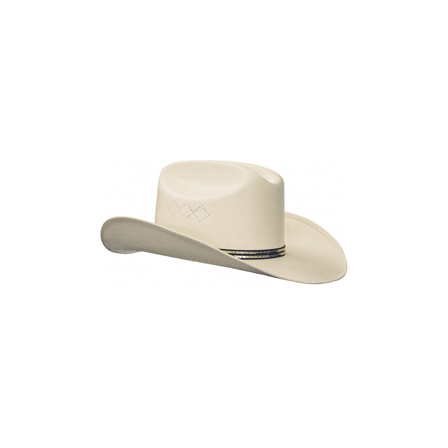 CHILD STIFF STRAW HAT.