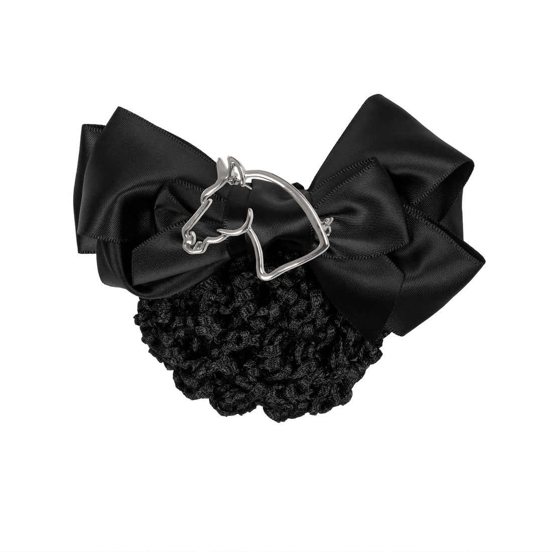 HAIRNET HORSE HEAD WITH BROOCHE.