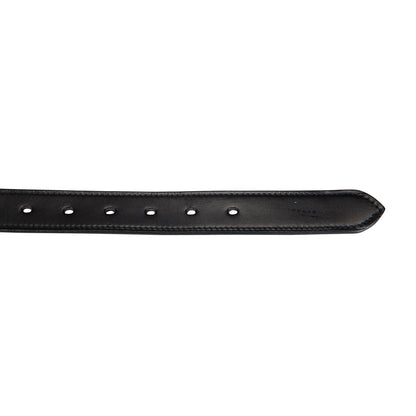 Leather belt with snaffle bits and rhinestones