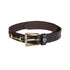 Leather belt with snaffle bits.