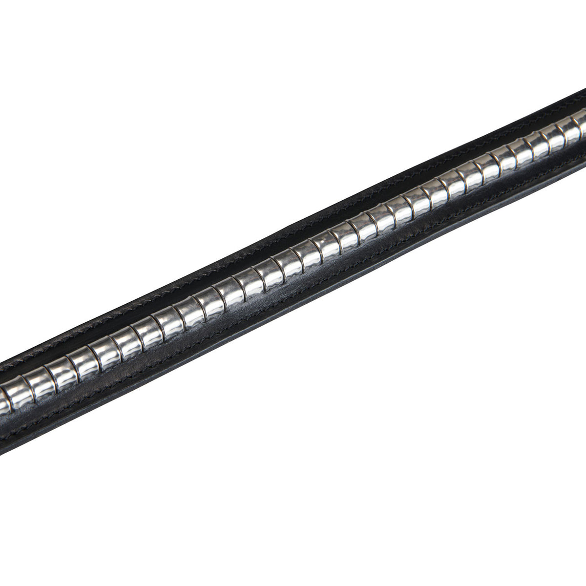 Leather belt with silver clincher