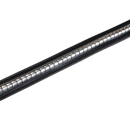 Leather belt with silver clincher