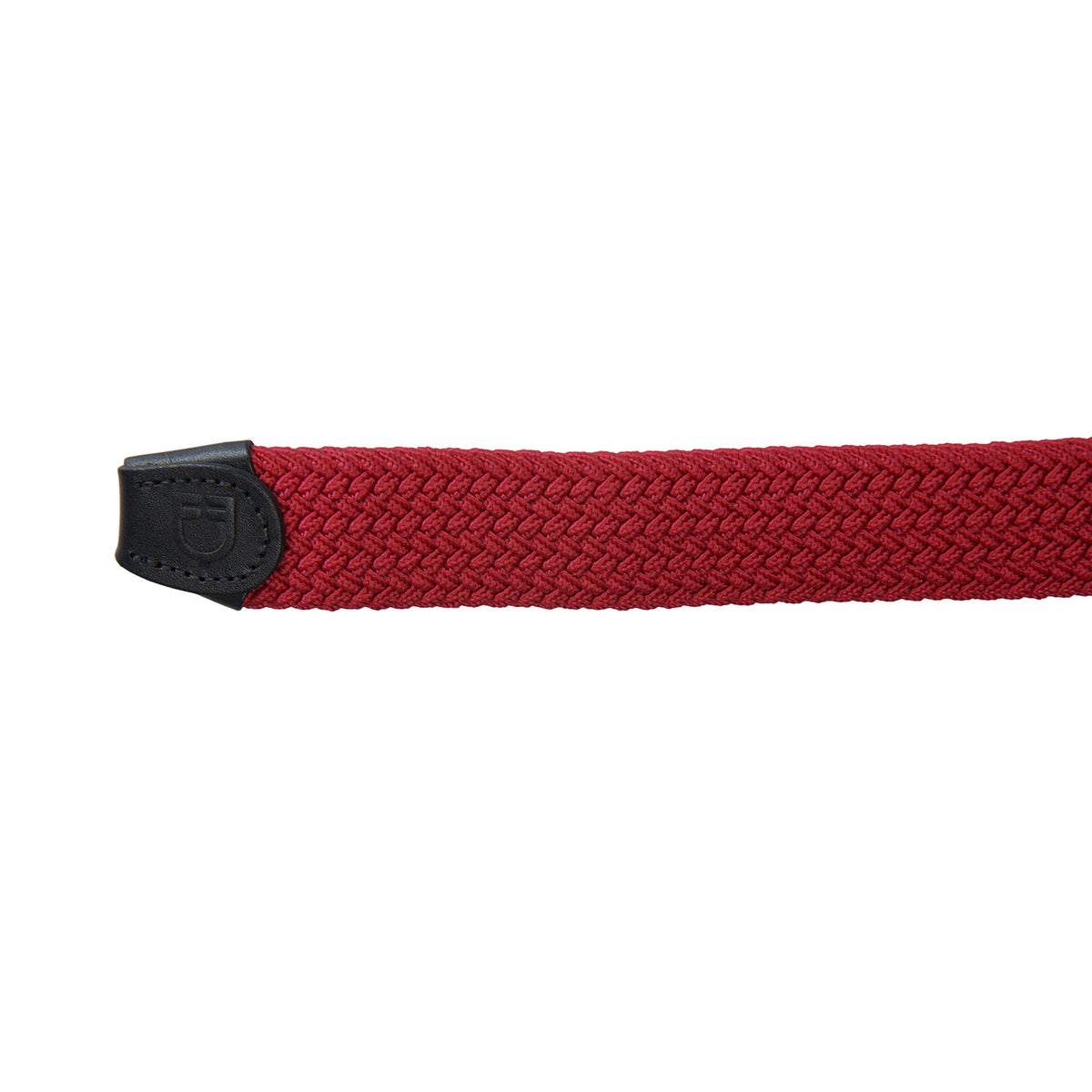 Elasticized belt crossed pattern