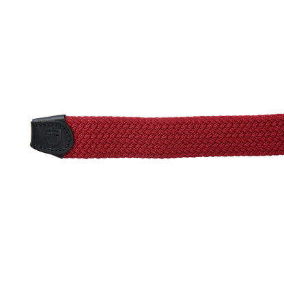 Elasticized belt crossed pattern