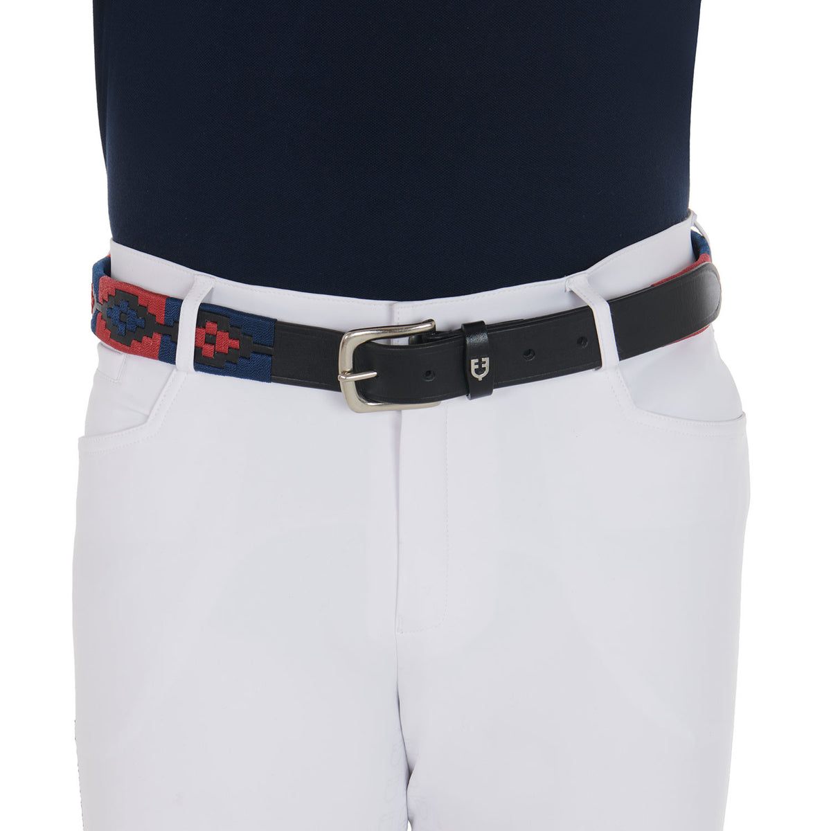 Leather belt with southwest patterm
