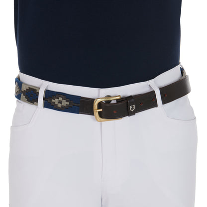 Leather belt with southwest patterm