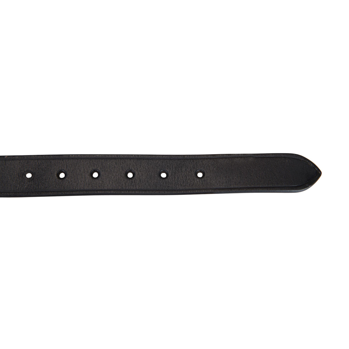 Leather belt with geometric pattern