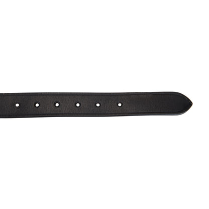 Leather belt with geometric pattern