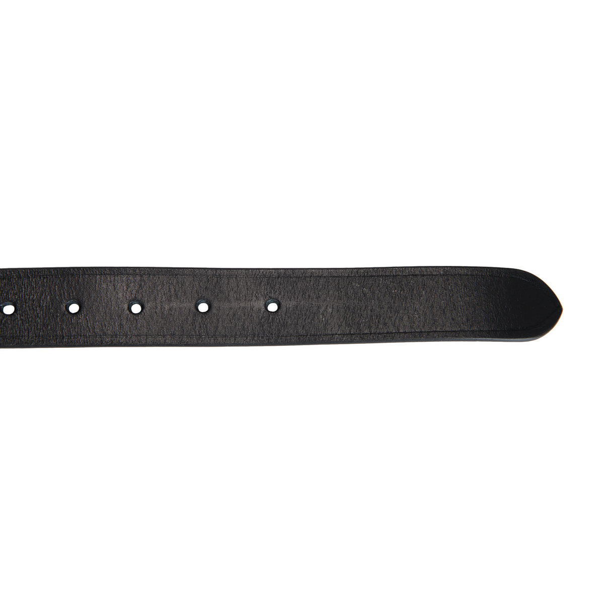 Leather belt with geometric pattern