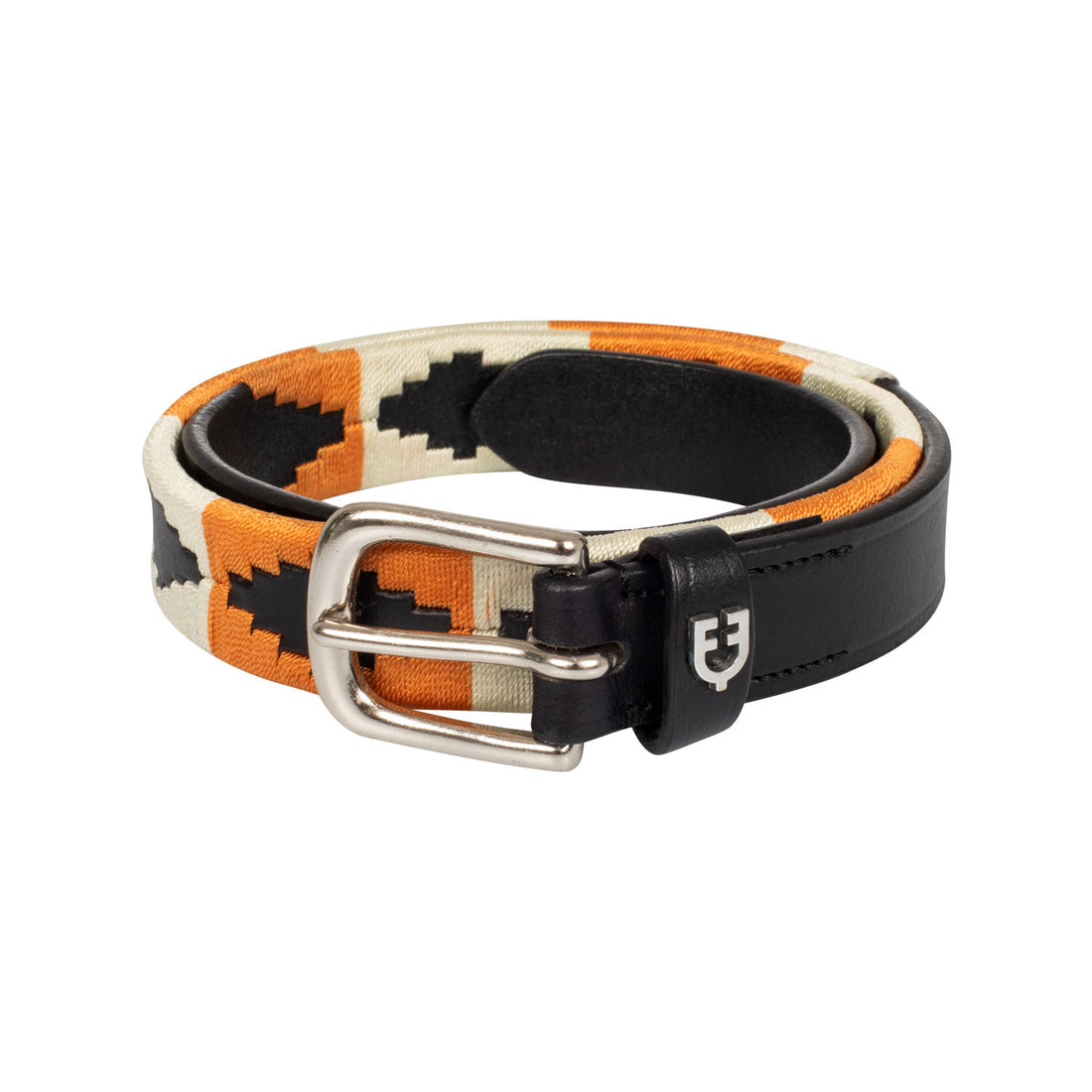 Leather belt with navajo decorations.