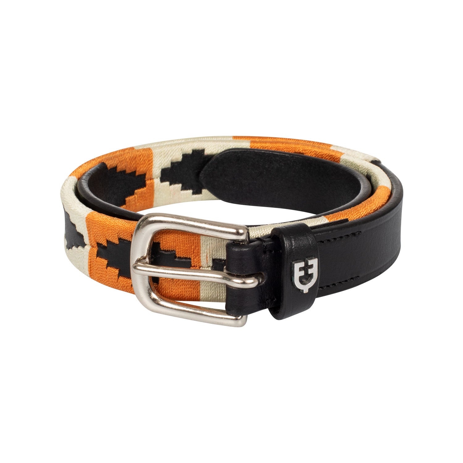 Leather belt with navajo decorations.