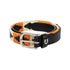 Leather belt with navajo decorations.
