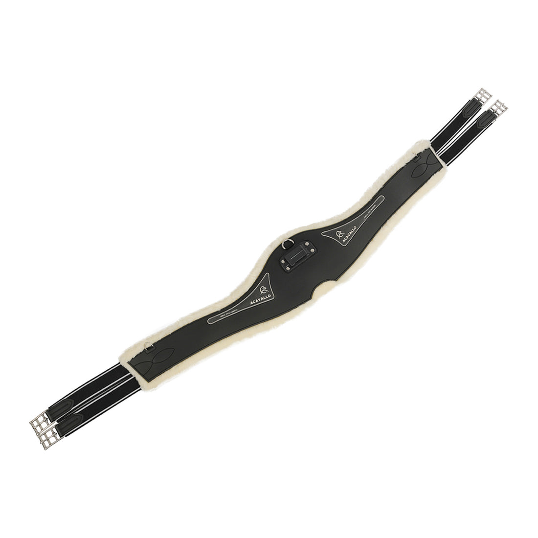 Jumping girth Classic gel PVC detachable faux sheepskin.