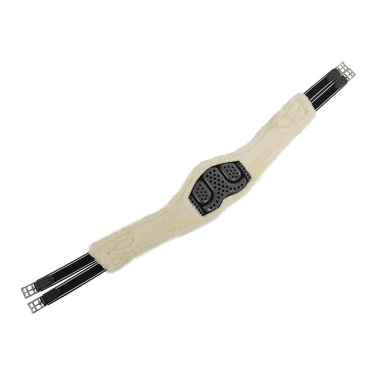 Acavallo Jumping Girth Classic Gel PVC Detachable Faux Sheepskin