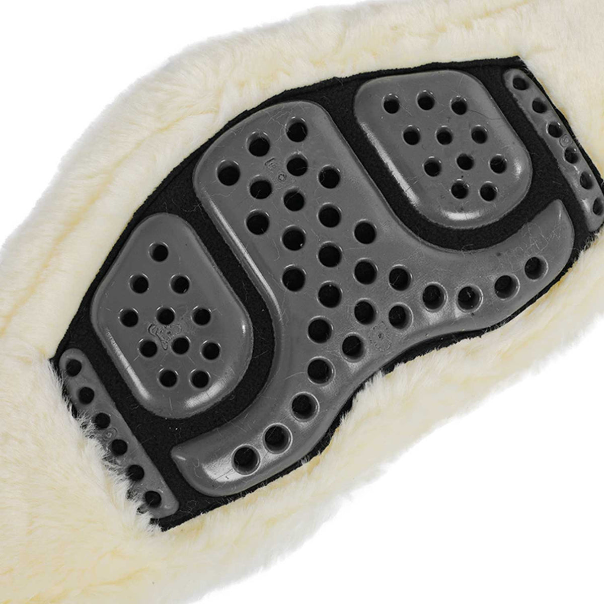Acavallo Jumping Girth Classic Gel PVC Detachable Faux Sheepskin