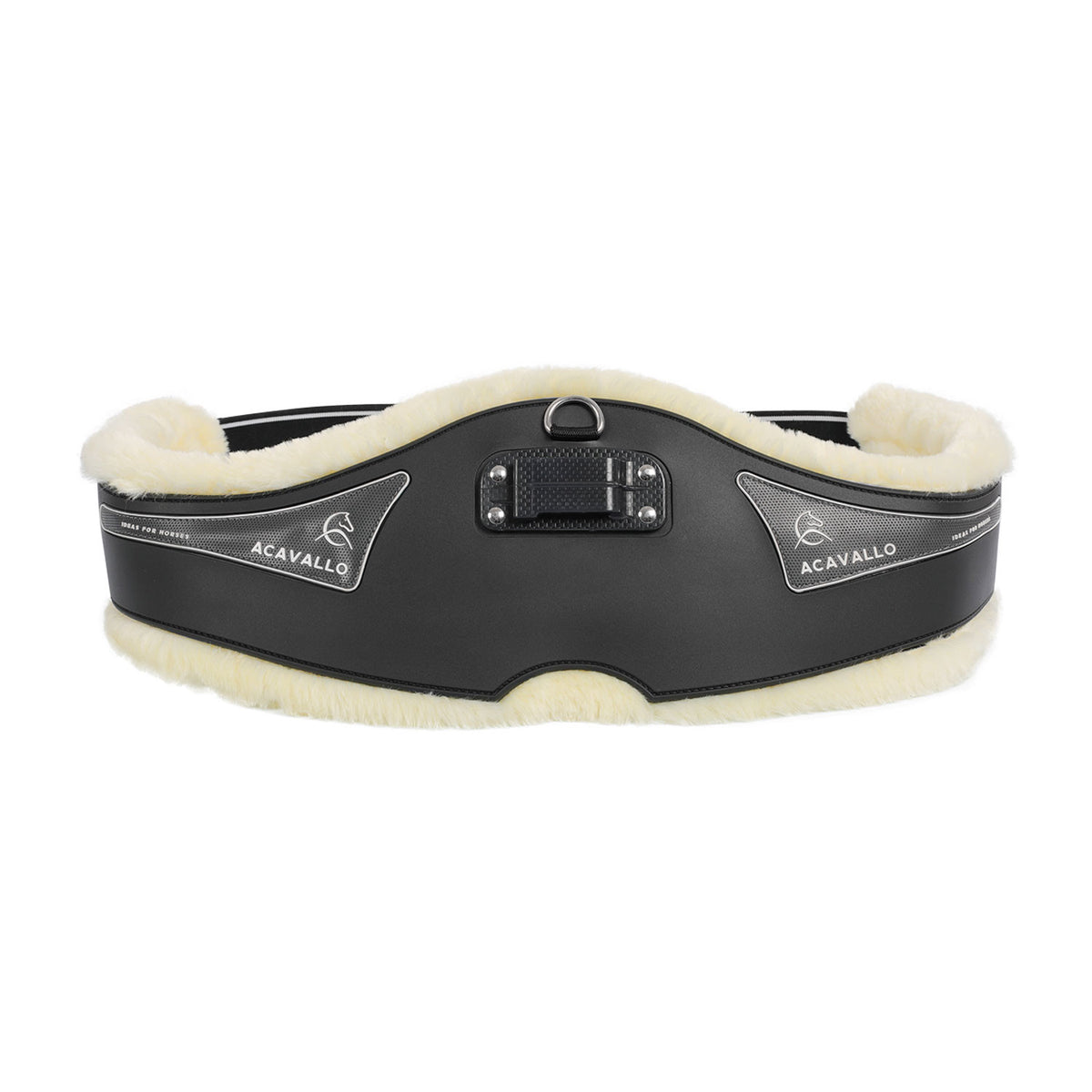 Acavallo Jumping Girth Classic Gel PVC Detachable Faux Sheepskin