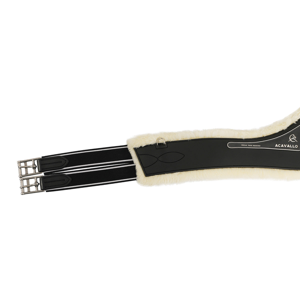 Acavallo Jumping Girth Classic Gel PVC Detachable Faux Sheepskin