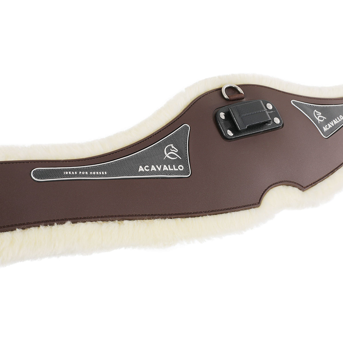 Acavallo Jumping Girth Classic Gel PVC Detachable Faux Sheepskin