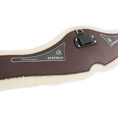 Acavallo Jumping Girth Classic Gel PVC Detachable Faux Sheepskin