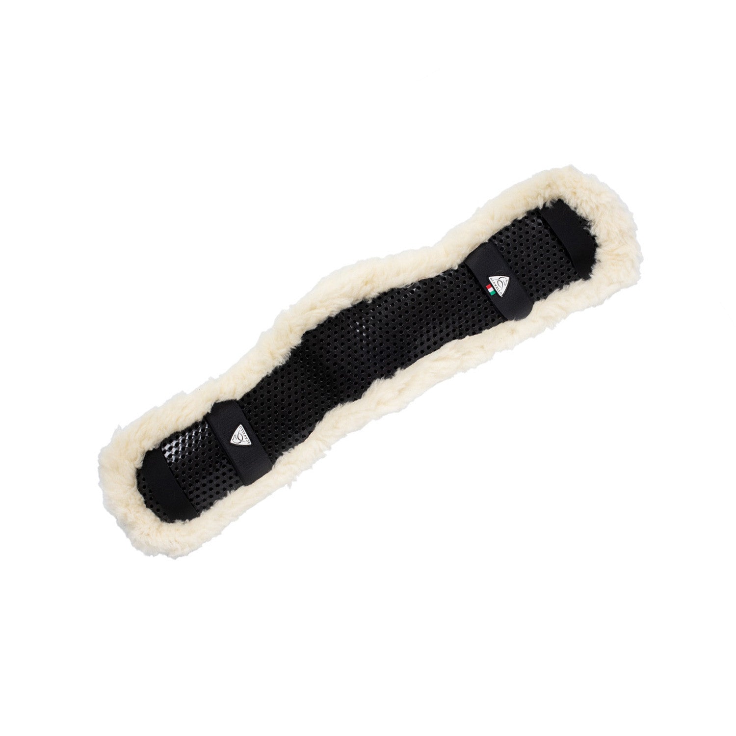 Shaped girth sleeve Classic gel faux sheepskin.