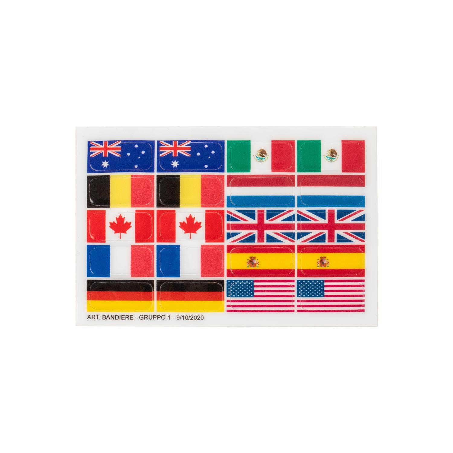 Flag stickers set for Opera stirrups.