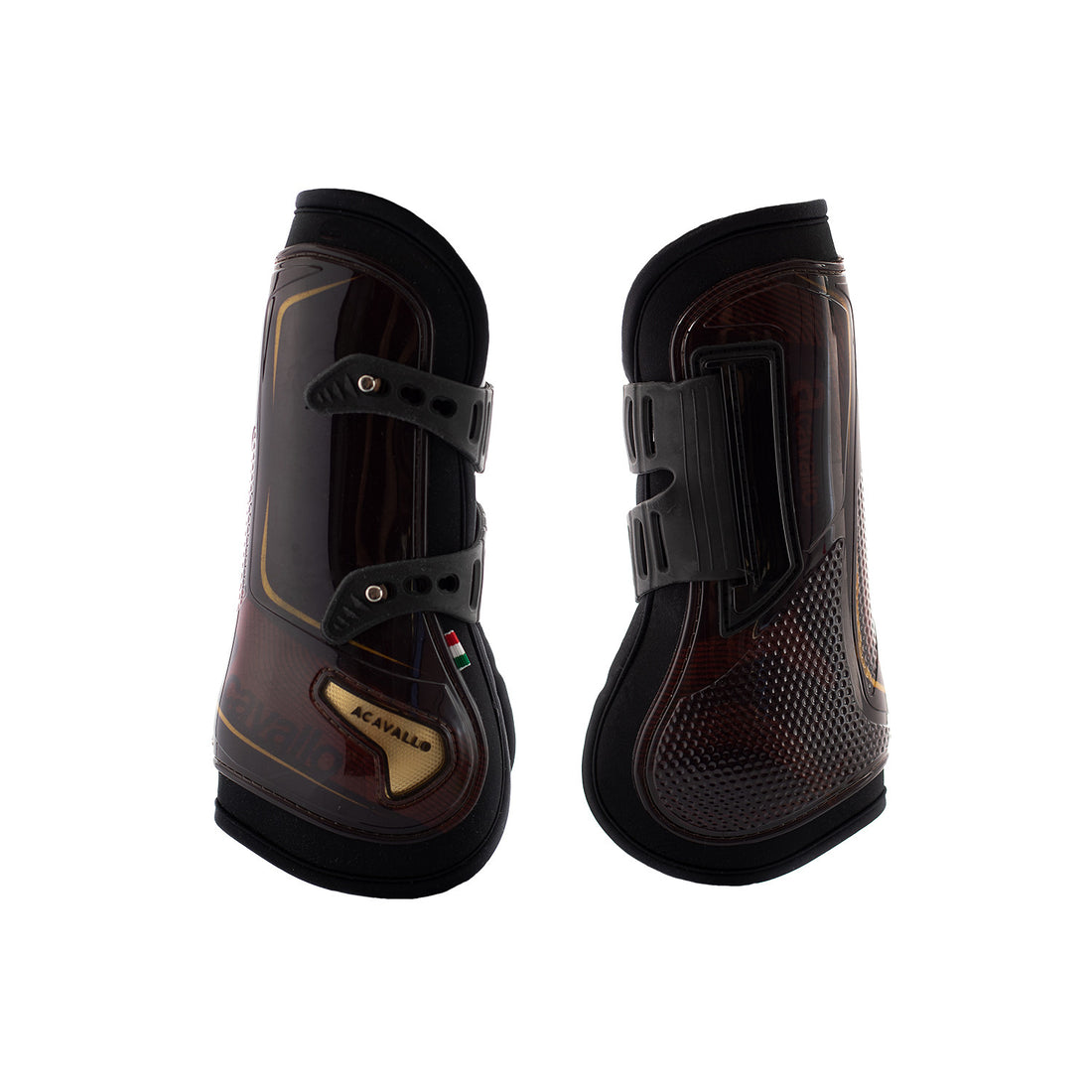 Opera tendon boots elastic and button fastening.