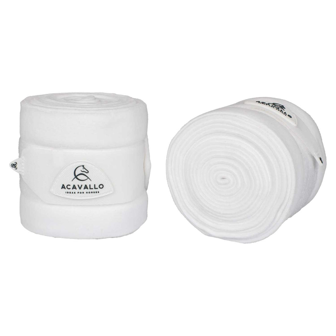 Fleece exercise bandages hook-and-loop closure fastening.