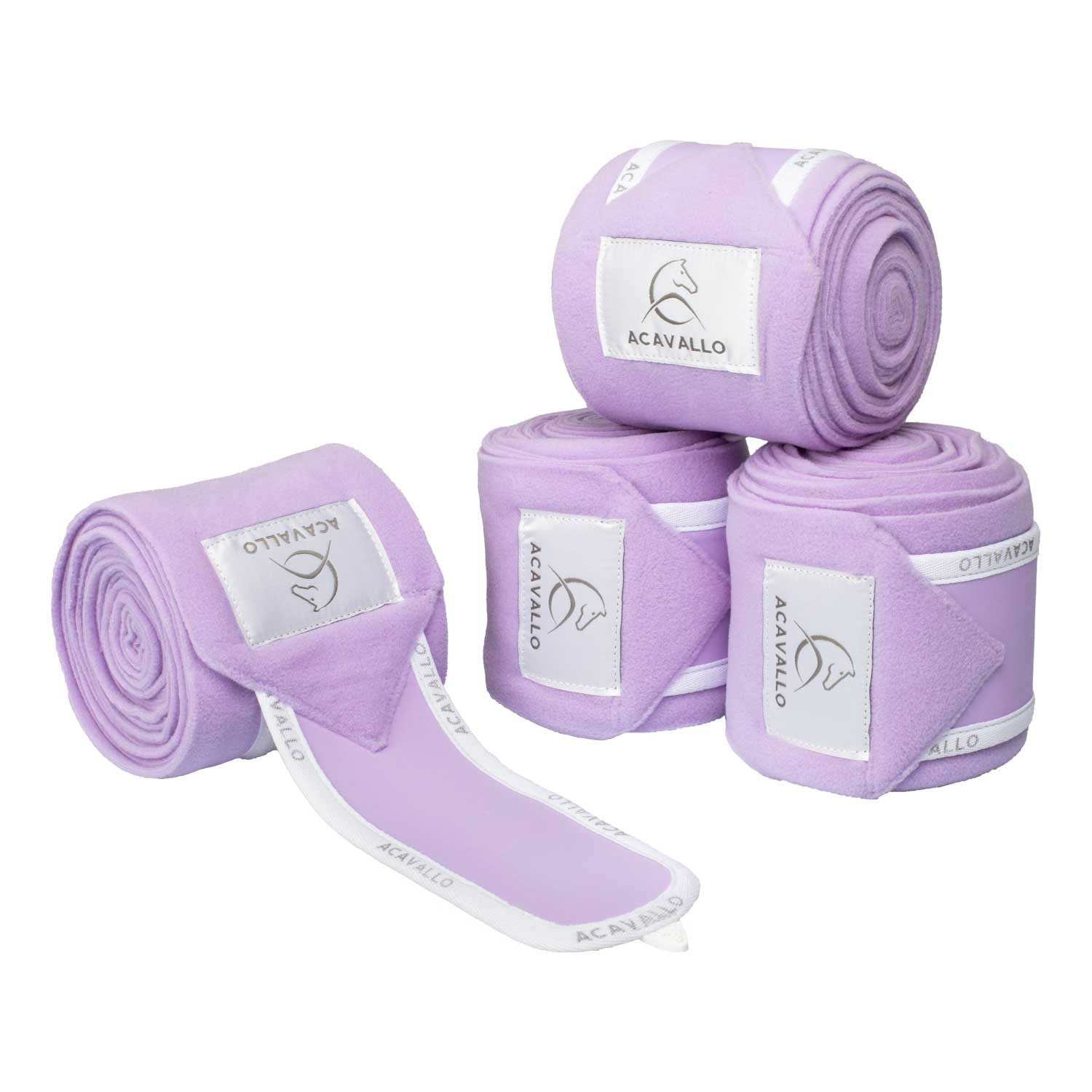 Anti-pilling fleece bandages hook-and-loop closure fastening.