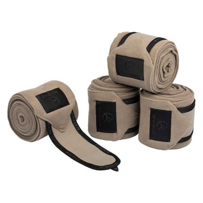 Anti-pilling fleece bandages hook-and-loop closure fastening.