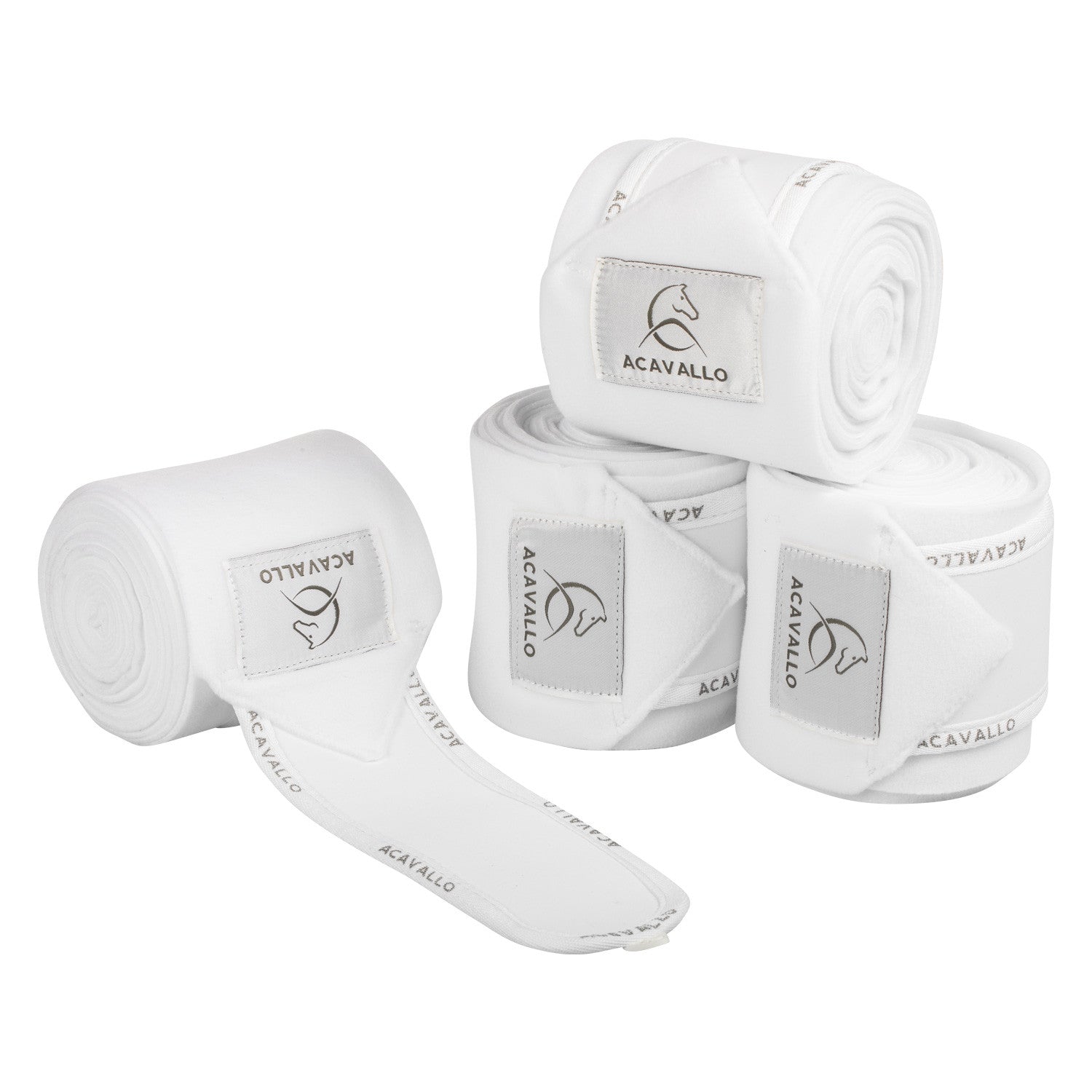 Anti-pilling fleece bandages hook-and-loop closure fastening.