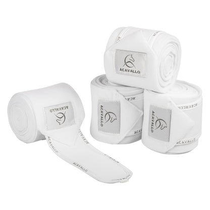 Anti-pilling fleece bandages hook-and-loop closure fastening.