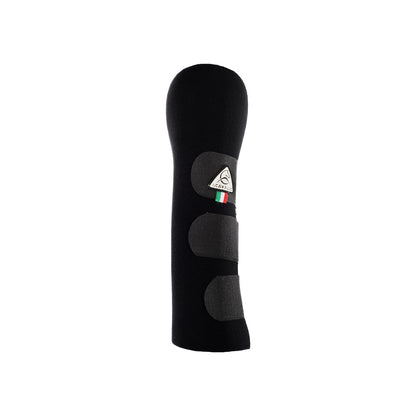 Gel tail guard with hook-and-loop closure.
