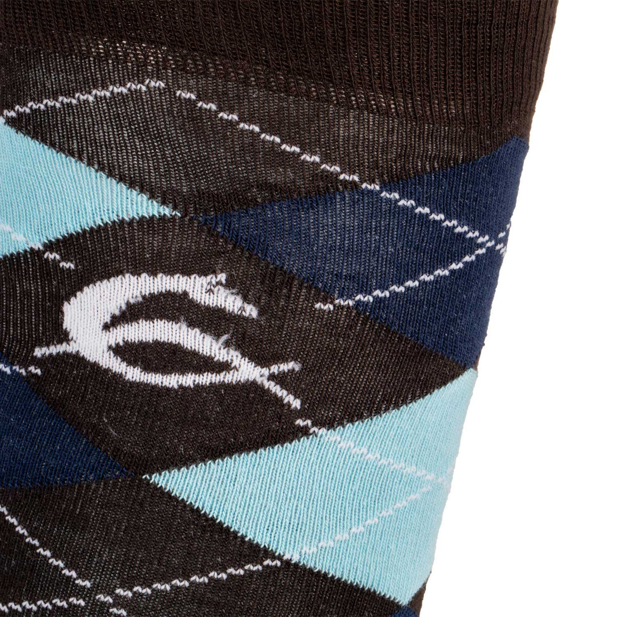 Acavallo Diamond Pattern Cotton Socks