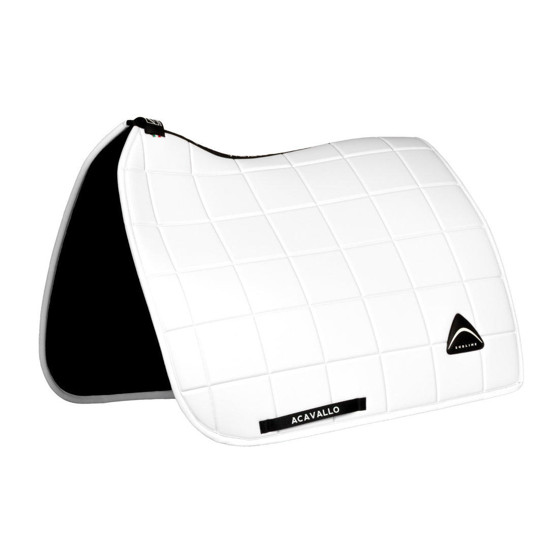 Sublime square dressage saddle pad in technical fabric.