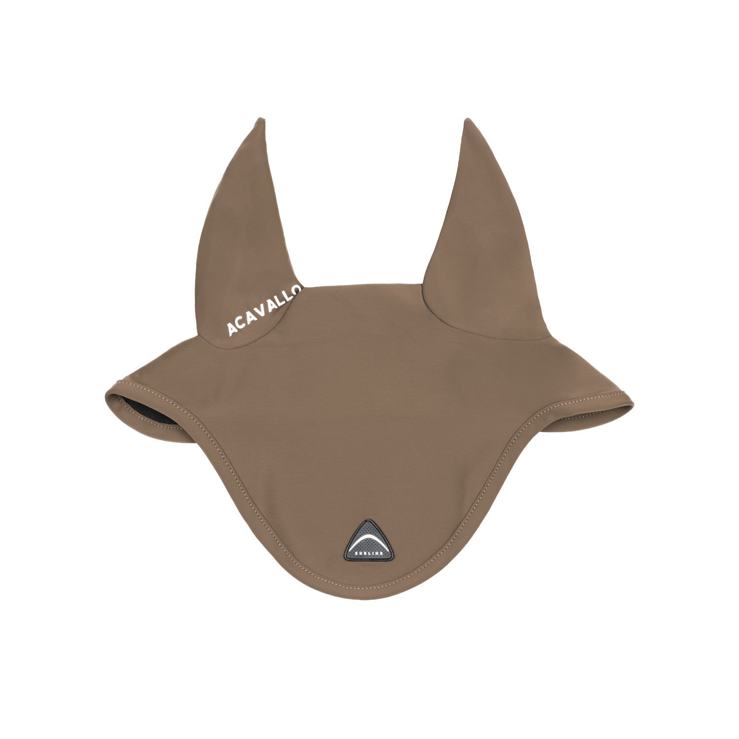 Sublime technical fabric fly veil with silicone logo patch.